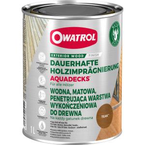 AQUADECKS  1L TEAK Wodny olej saturacyjny do każdego gatunku drewna 