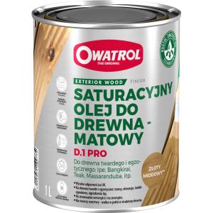 D1 PRO  1L  BEZBARWNY Olej saturacyjny do drewna twardego 